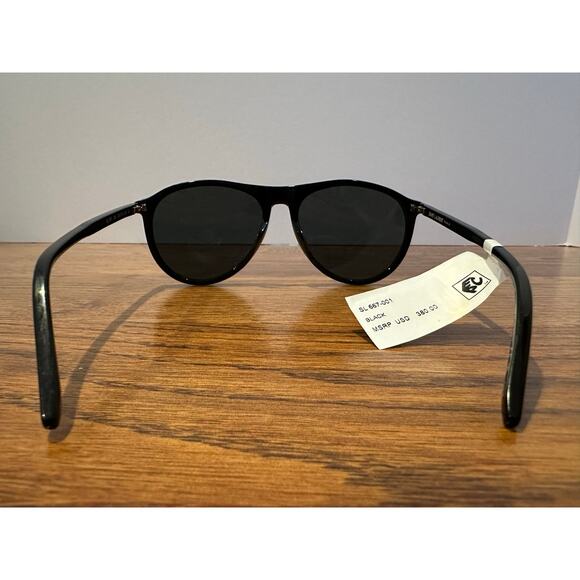 Saint Laurent SL667 Men's Thin Acetate 56MM Pilot Sunglasses Black NWOB - Picture 4 of 10